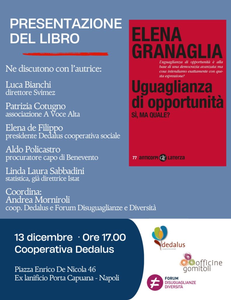 Uguaglianza di opportunità, di Elena Granaglia